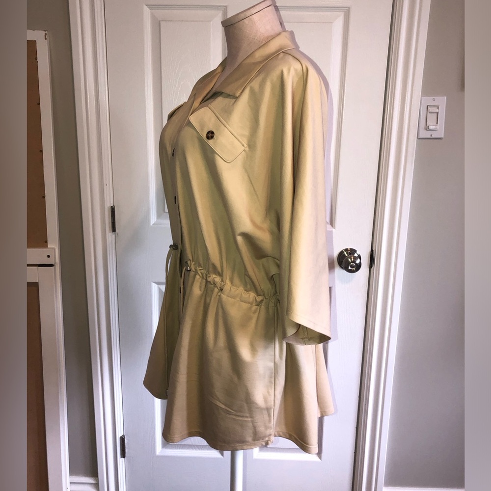 MarlaWynne Button Front Drawstring Shirt Jacket - Picture 3 of 8